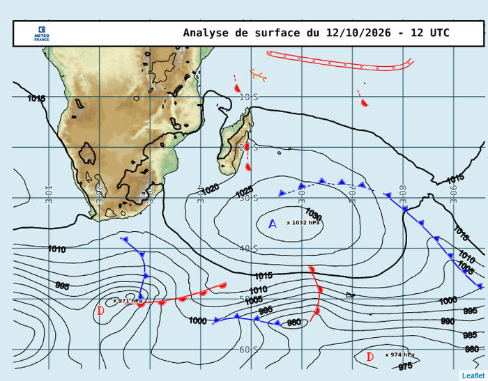ILES SOEURS: Maurice/Réunion/Rodrigues/Agaléga/Tromelin: relevés & analyses climatologiques du 12/10/26
