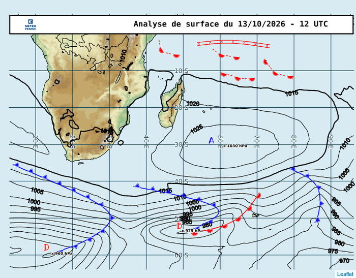 ILES SOEURS: Maurice/Réunion/Rodrigues/Agaléga/Tromelin: relevés & analyses climatologiques du 13/10/26