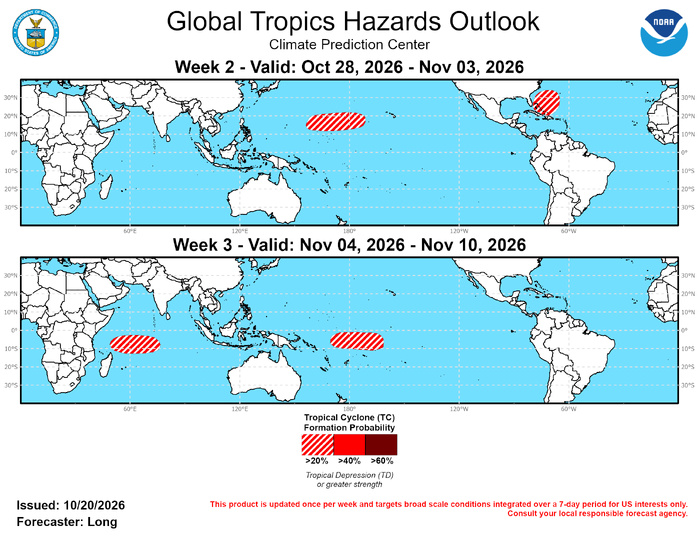 3 Week Tropical Cyclone Formation Probability//10/20/26