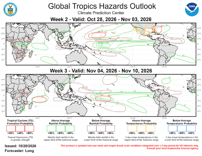 3 Week Tropical Cyclone Formation Probability//10/20/26