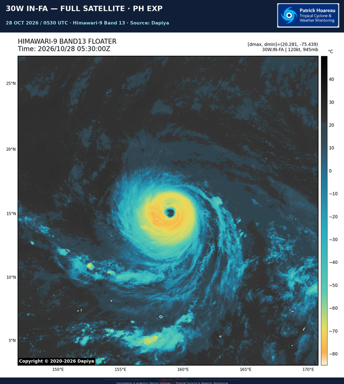 10/28/26 0300 UTC: Typhoon 30W (In-fa): US Category 4, forecast to reach Super Typhoon Intensity in 12hours//