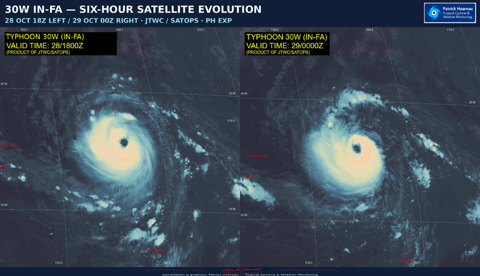 10/29/26 0300 UTC : Typhoon 30W(In-fa) : Northern Mariana islands approach, then a complex westward pivot