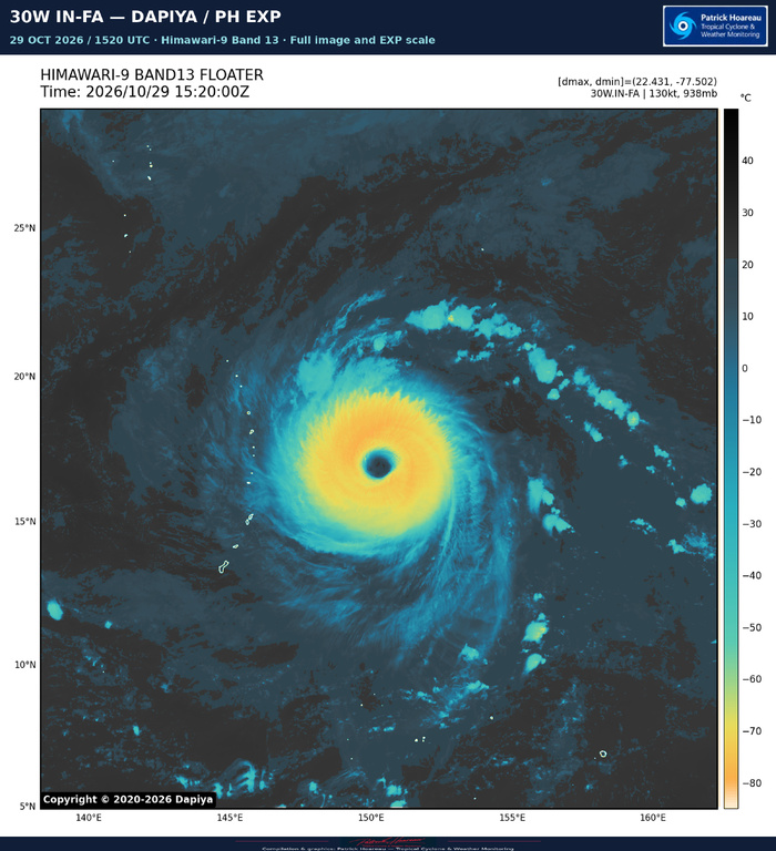 10/29/26 1500 UTC : SUPER TYPHOON 30W (IN-FA) — US CATEGORY 4 A STRENGTHENING ANNULAR-TYPE CORE, FOLLOWED BY A COMPLEX STEERING TRANSITION 