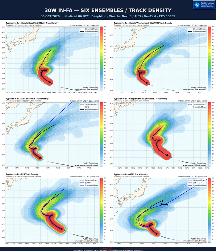 10/30/26 1500 UTC : Typhoon 30W (IN-FA) CAT 4, a robust quasi-annular core, a complex loop ahead and gradual weakening