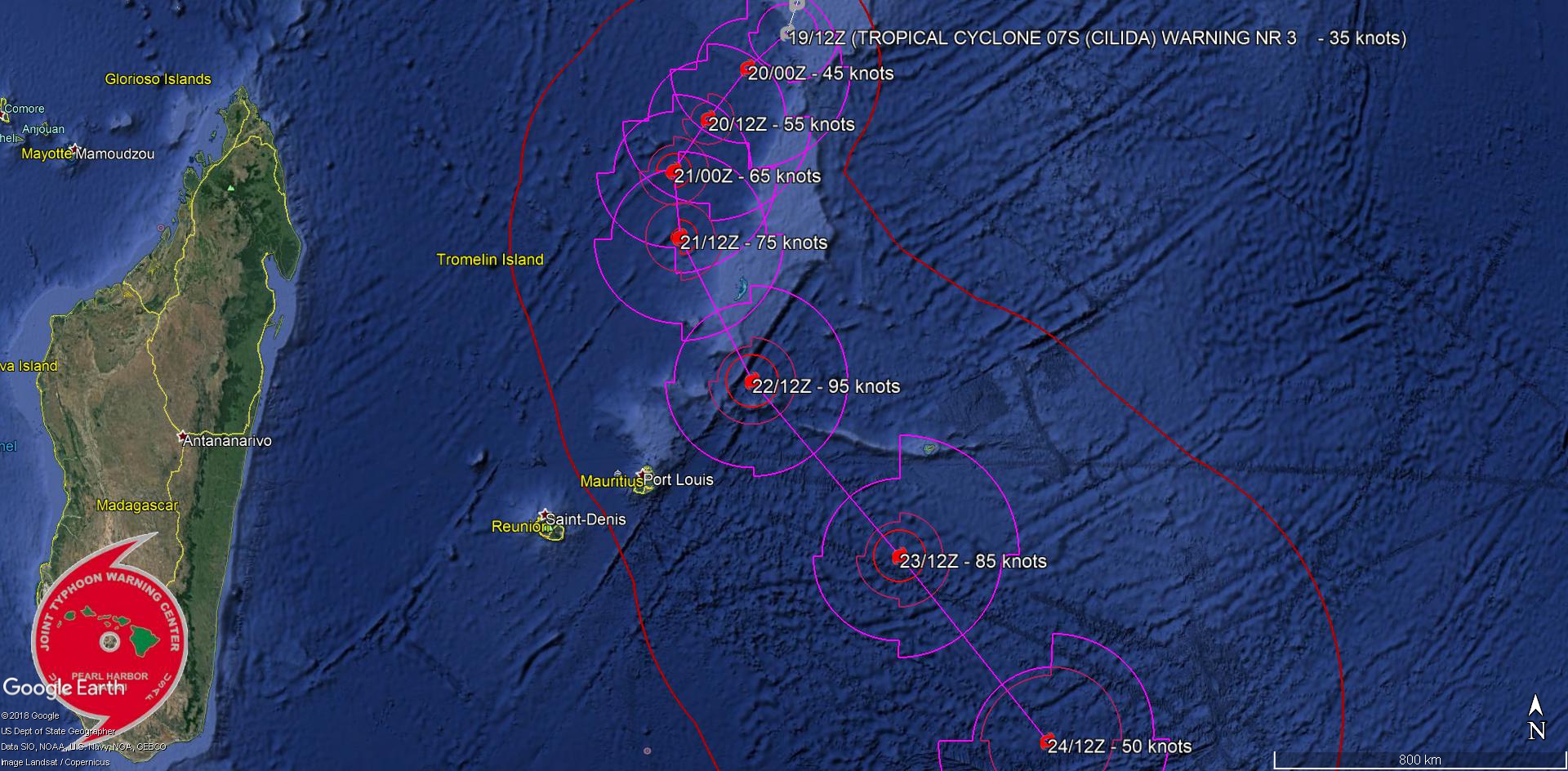Cyclone Rodrigues CILIDA: Passage entre Maurice et Rodrigues prévu dans la nuit de Samedi ...