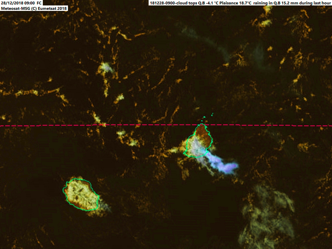 Météosat8 à 13h. R.Maujean, Enhanced par Patrick Hoareau.