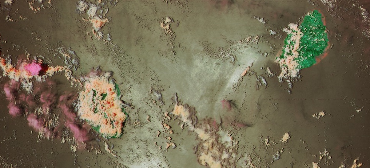 Noaa20 de 13h36 montre de "beaux" developpements convectifs sur l'est le nord est de la Réunion.