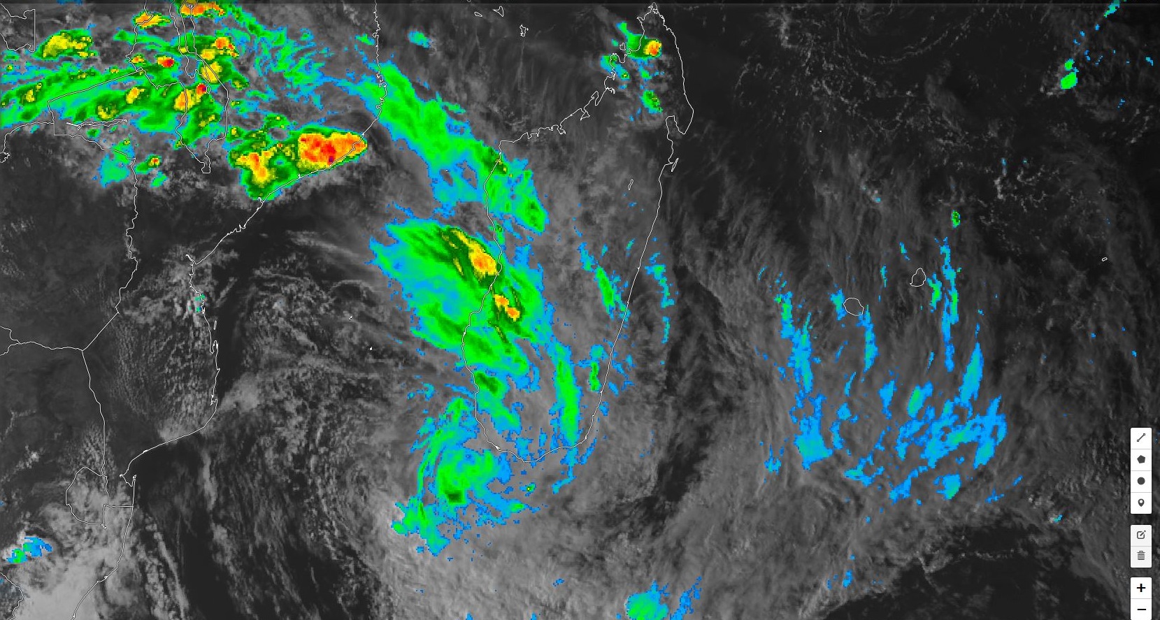 Photo satellite de 18h.