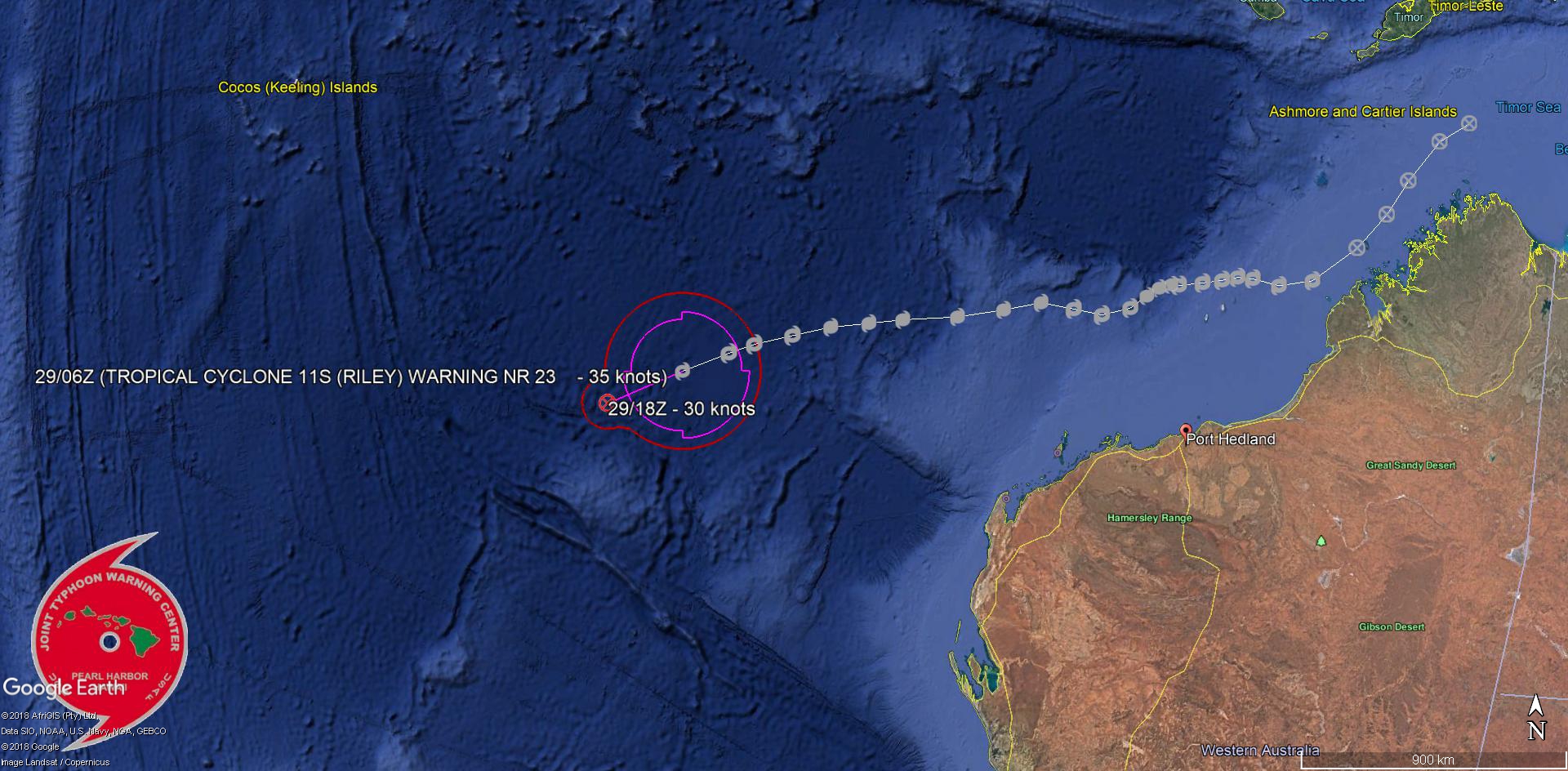 CYCLONES: RILEY(11S) refuse de rendre les armes définitivement.