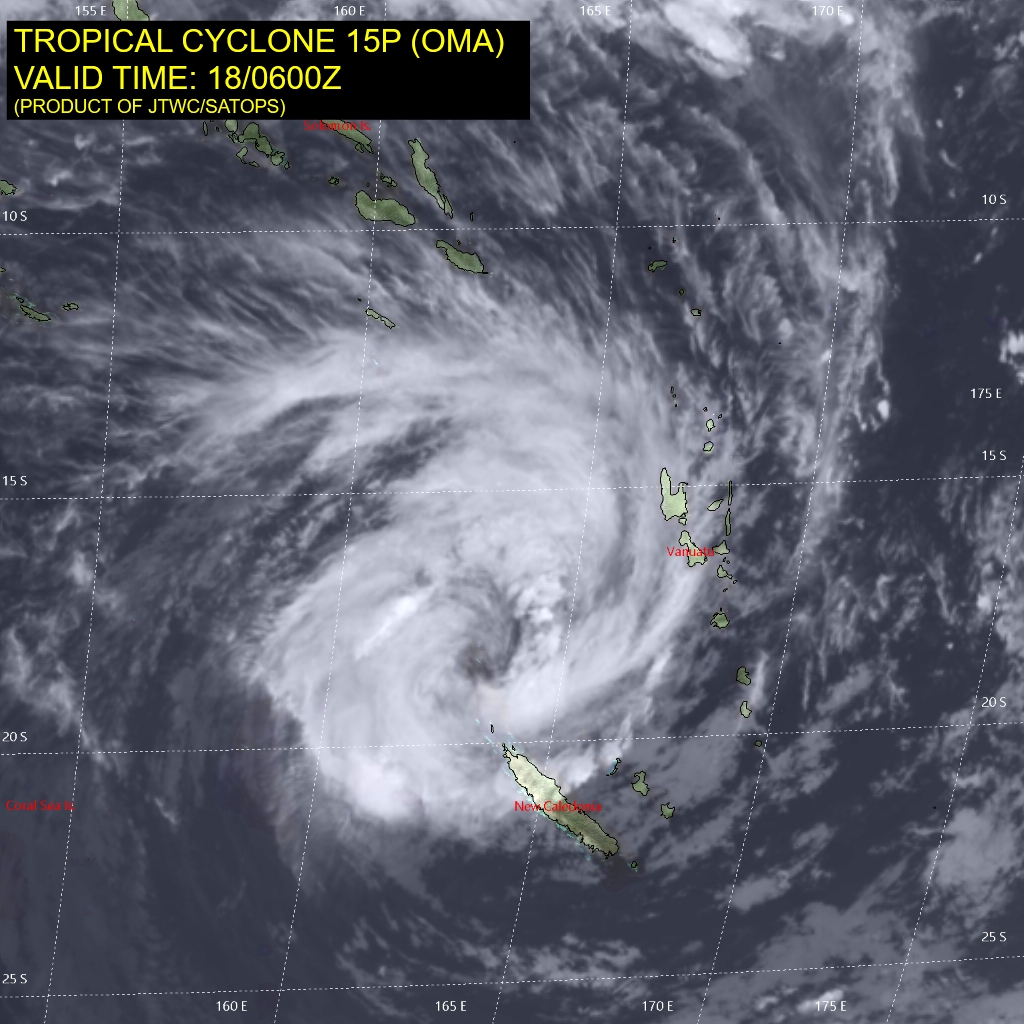 09UTC: OMA reduced to a 45knots cyclone, forecast to intensify gradually next 48hours