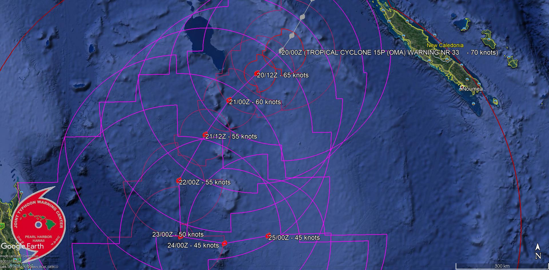 03UTC: cyclone OMA(15P): slow-moving and forecast to weaken next 4 days