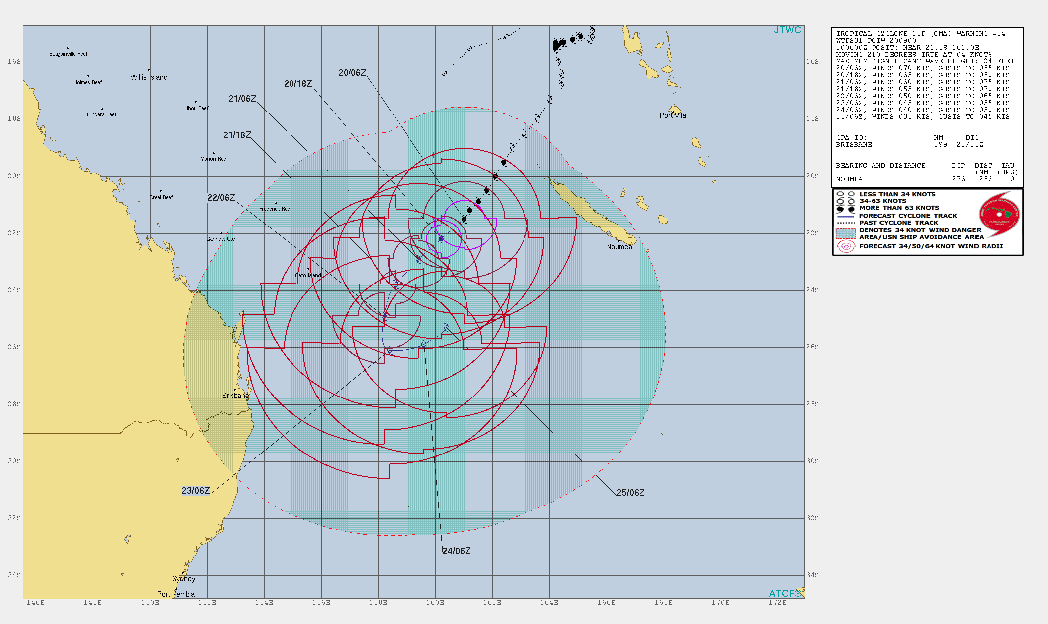 09UTC: cyclone OMA(15P): slow-moving and forecast to weaken next 5 days