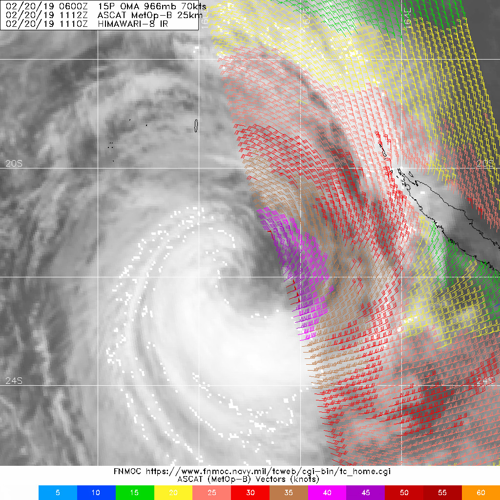 15UTC: cyclone OMA(15P): slow-moving and slowly weakening, changed forecast track after 48hours