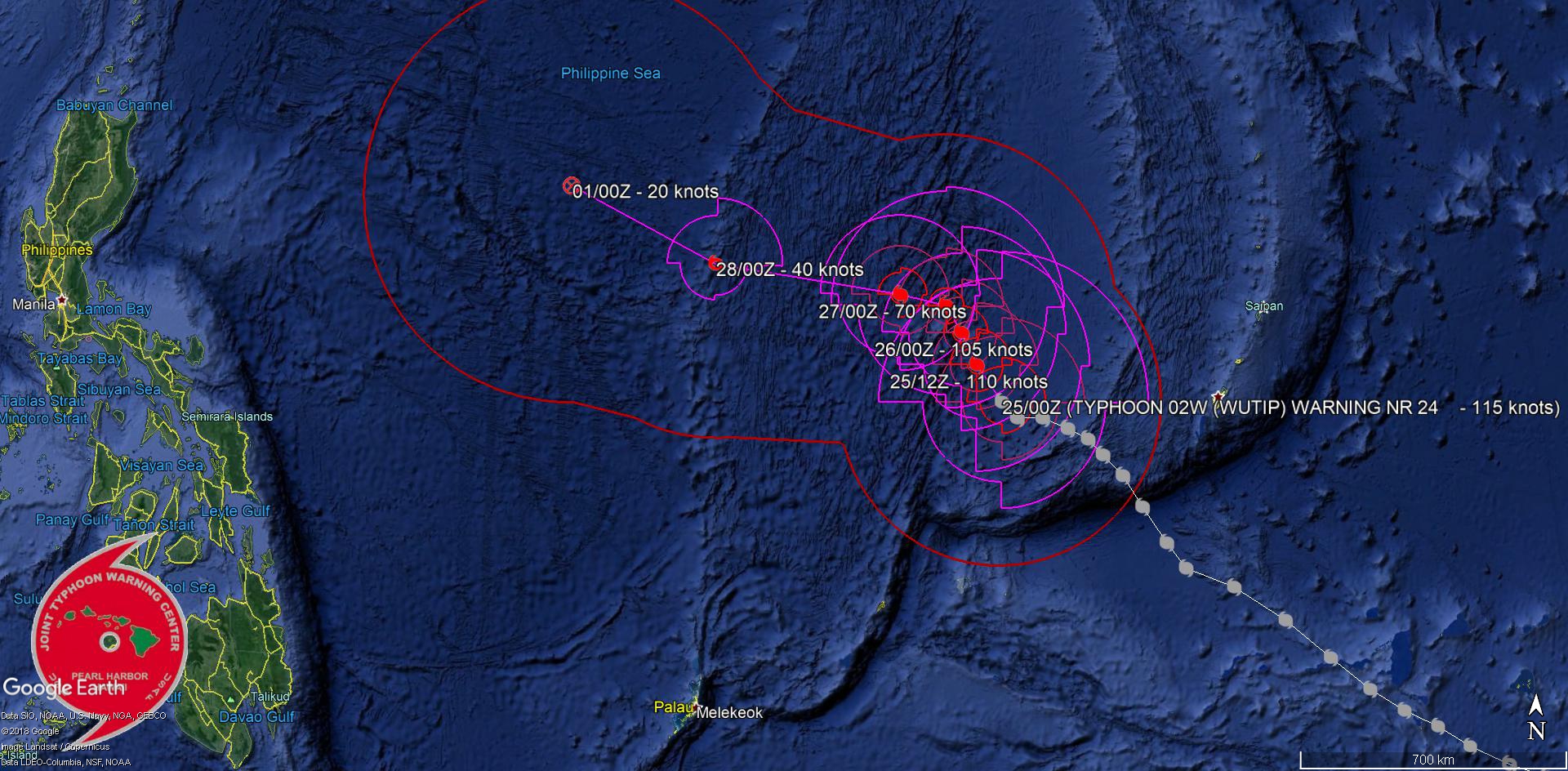03UTC: amazing Typhoon WUTIP(02W) is a powerful category 4 US once again. 03UTC: amazing Typhoon WUTIP(02W) is a powerful category 4 US once again.