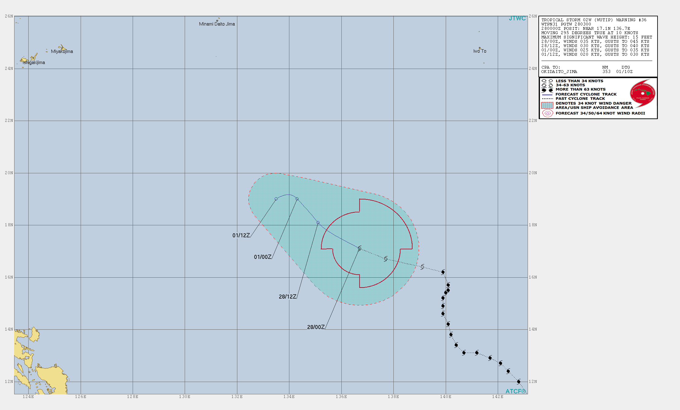 03UTC: WUTIP(02W) weakening rapidly over open seas 03UTC: WUTIP(02W) weakening rapidly over open seas