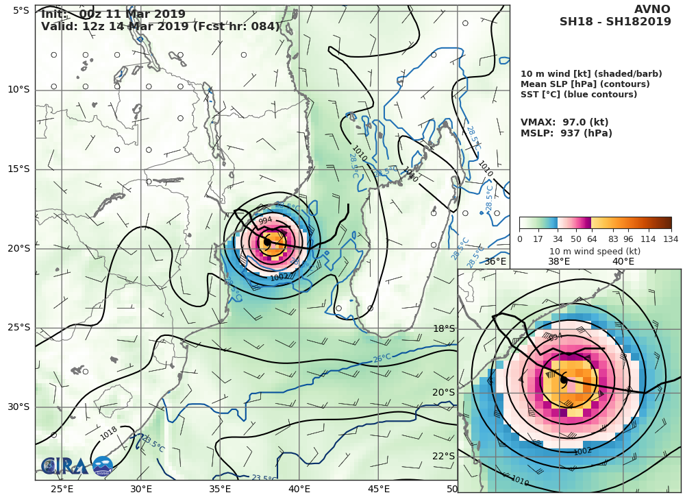 GFS AT 00UTC: 97KT AT +84H