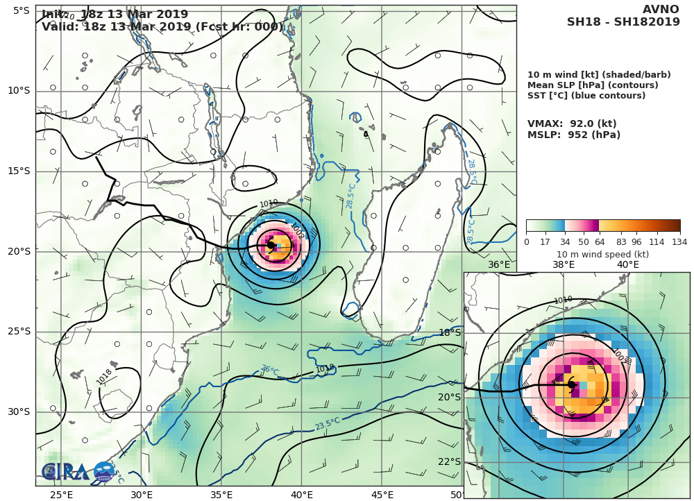 GFS AT 18UTC: 92KT AT +0H GFS AT 18UTC: 92KT AT +0H