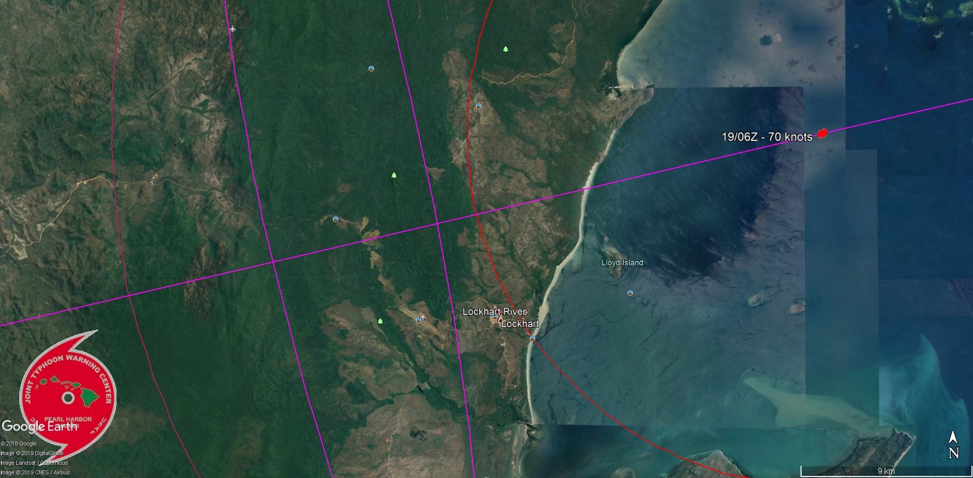 FORECAST LANDFALL AREA