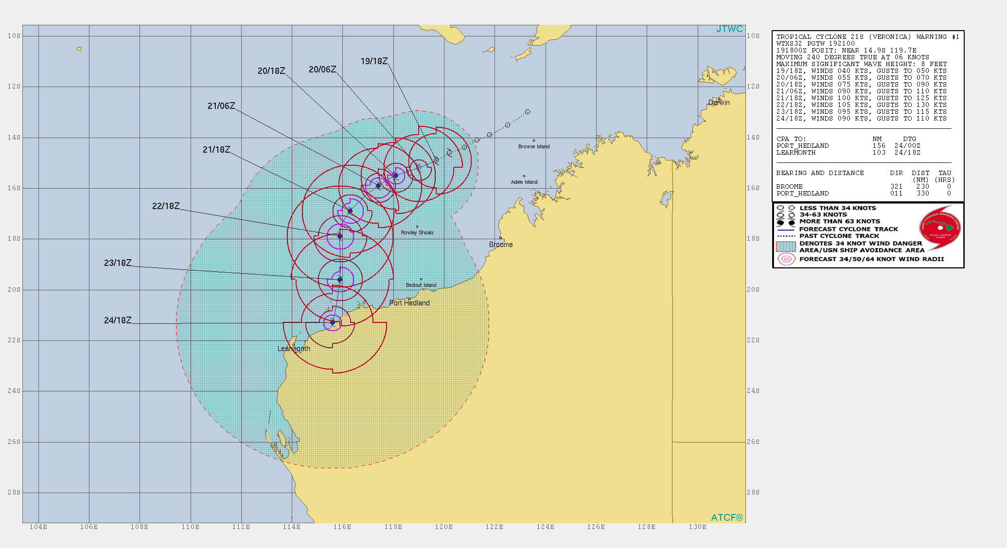 WARNING 1/JTWC