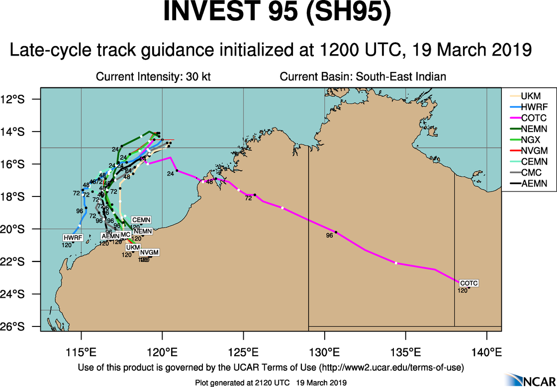 21UTC: South Indian: TC VERONICA(21S) has formed, expected to intensify rapidly next 48h north-west of Western Australia
