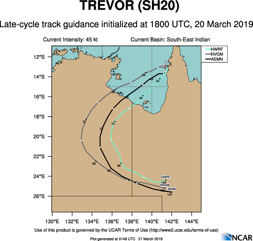 03UTC: TREVOR(20P): expected to intensify very rapidly next 48hours over the Gulf of Carpentaria