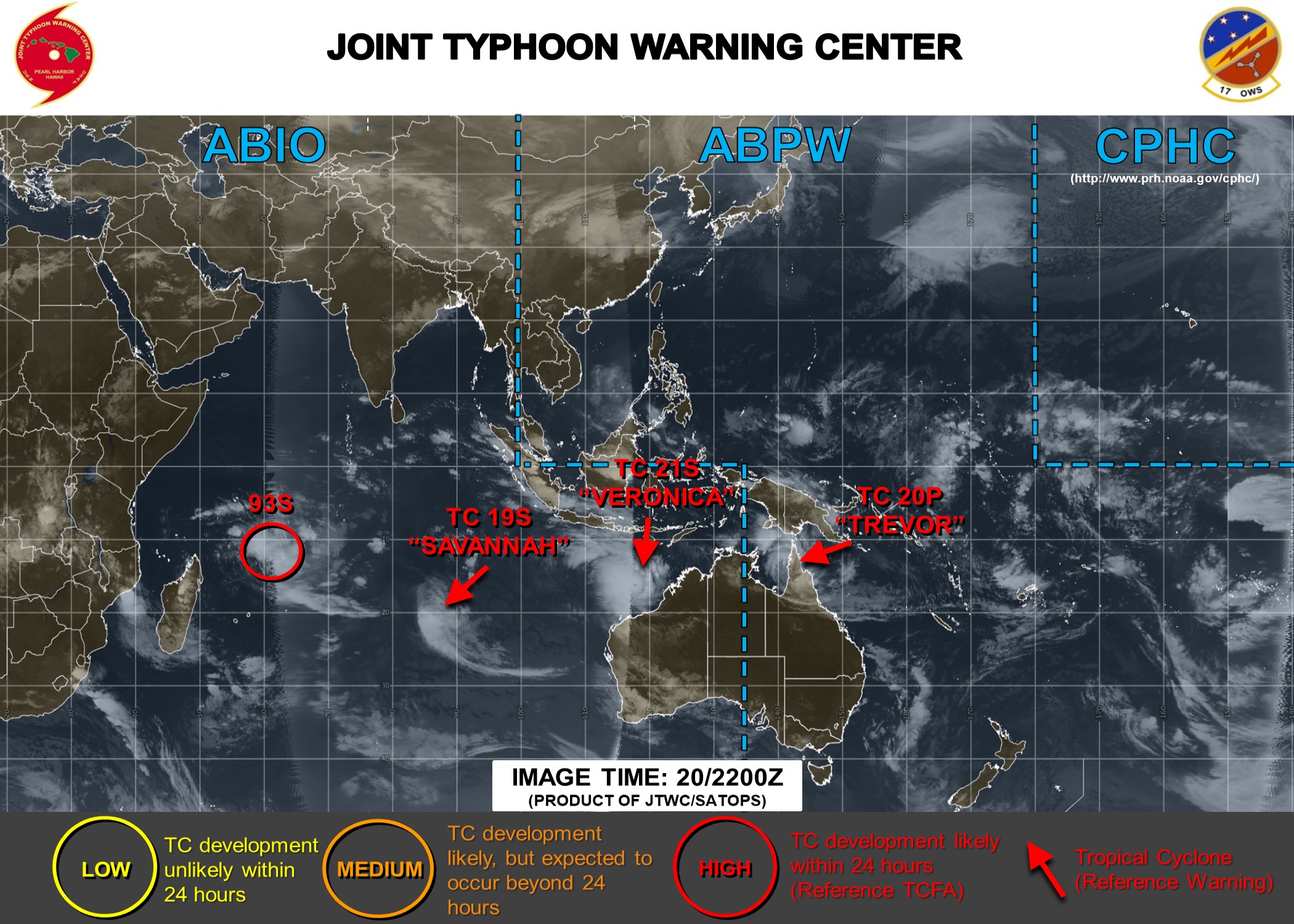 03UTC: South Indian: 93S likely to develop within 48hours