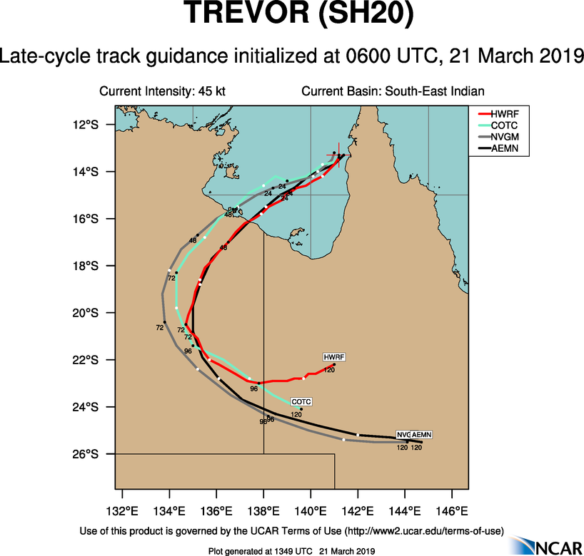 15UTC: TC TREVOR(20P) intensifying next 36h over the Gulf of Carpentaria