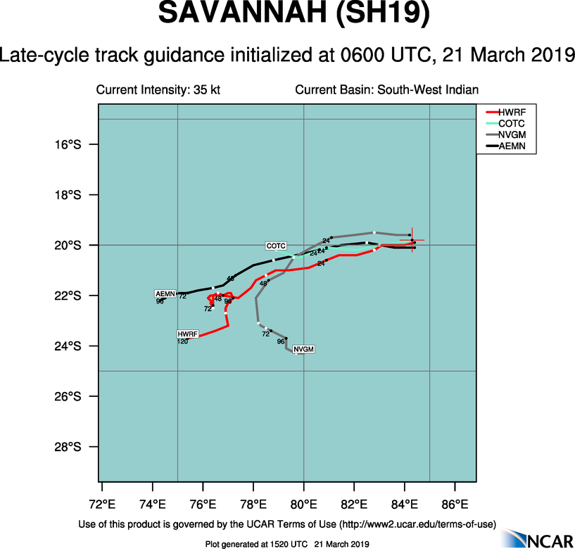 15UTC: TC SAVANNAH: final warning, maximum intensity reached was 100knots, category 3 US