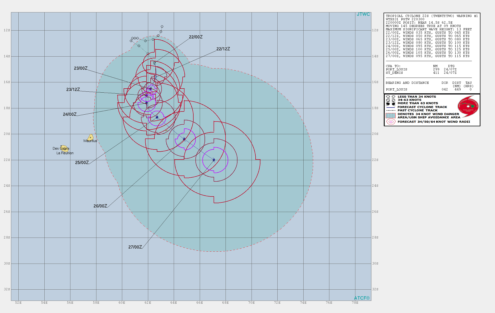 WARNING 1/JTWC