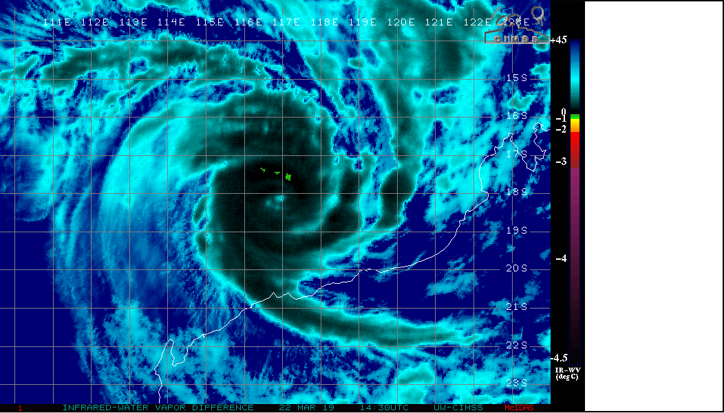 1430UTC: shallower convection probably due to subsidence.