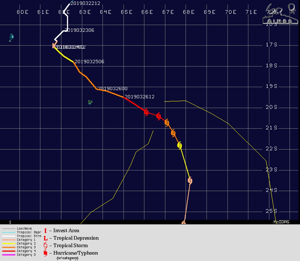 03UTC: JOANINHA(22S) category 4 US still benefiting from good environment now away from Rodrigues