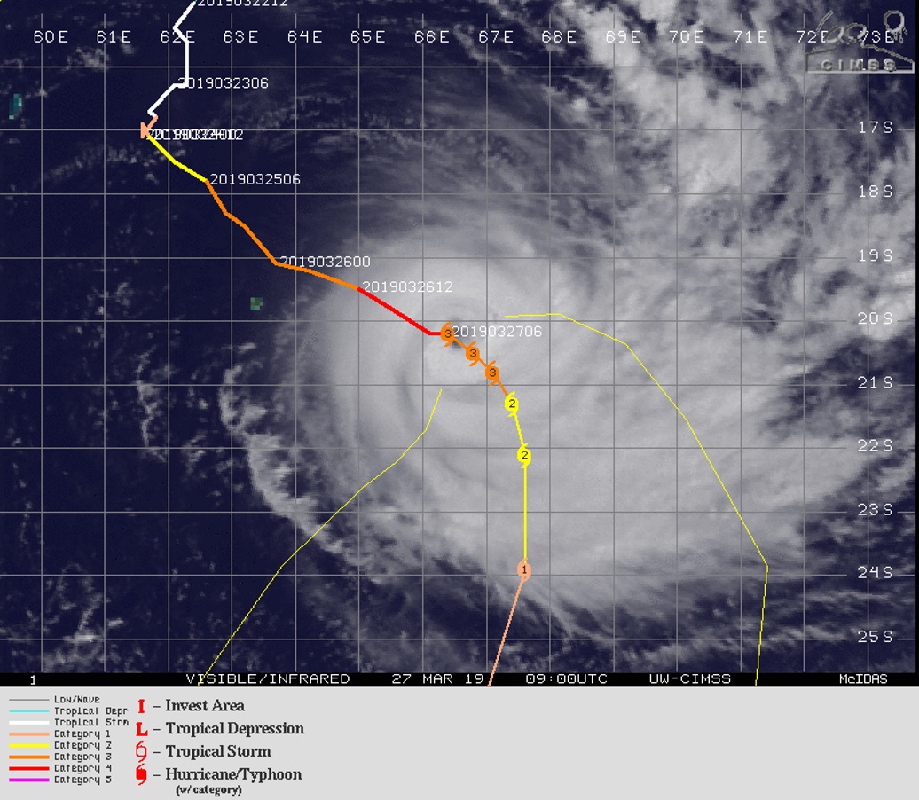 Cyclone Rodrigues Rodrigues: le cyclone intense JOANINHA s'éloigne, quelques photos sur ...