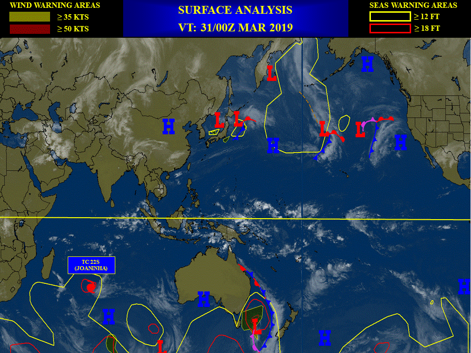 Activité cyclonique: retour au calme probablement pour quelques jours sur la zone du JTWC