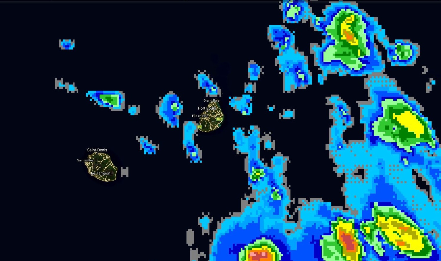 13h15: instabilité potentielle assez marquée sur la zone des Iles Soeurs.
