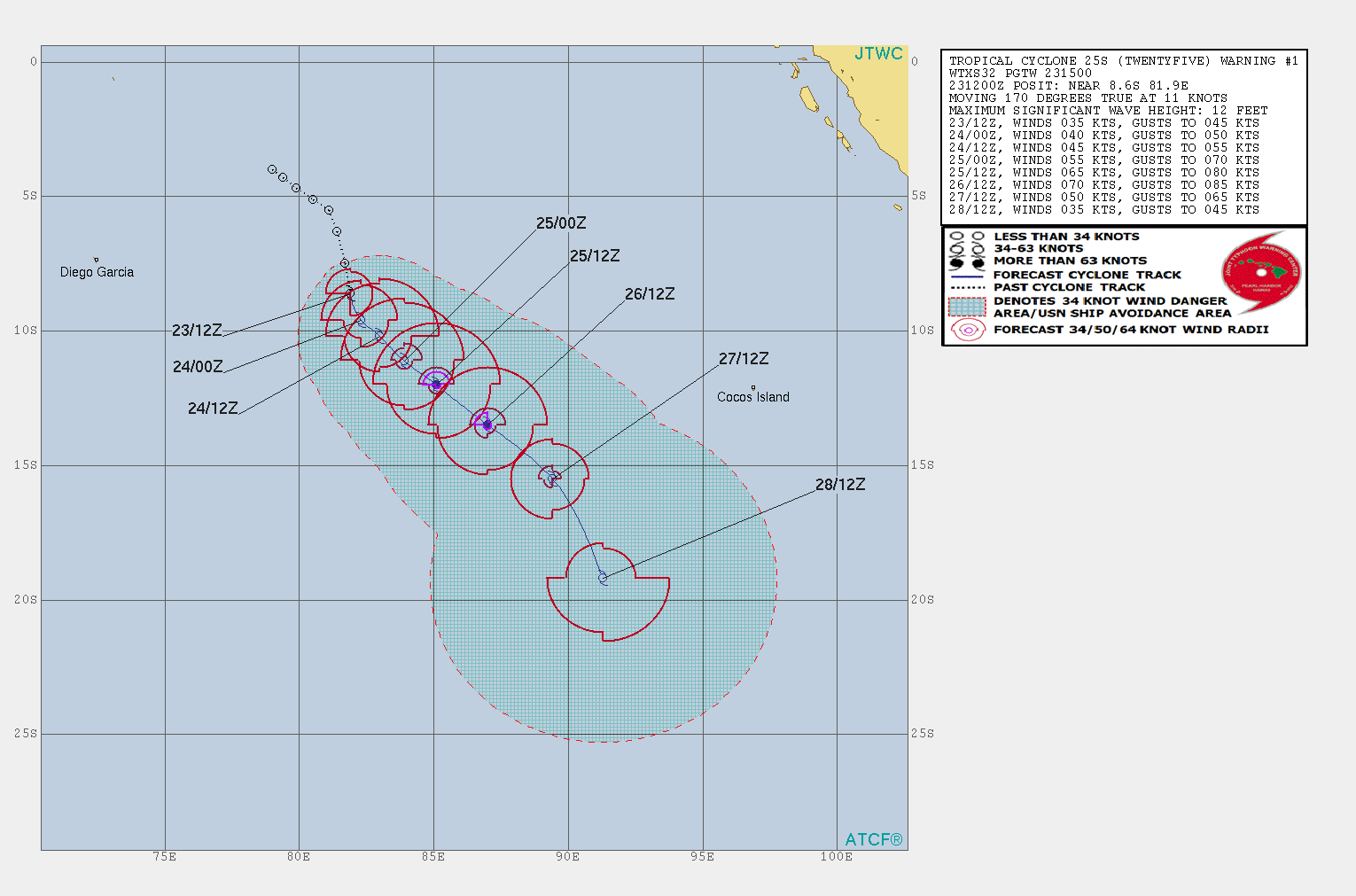 WARNING 1/JTWC