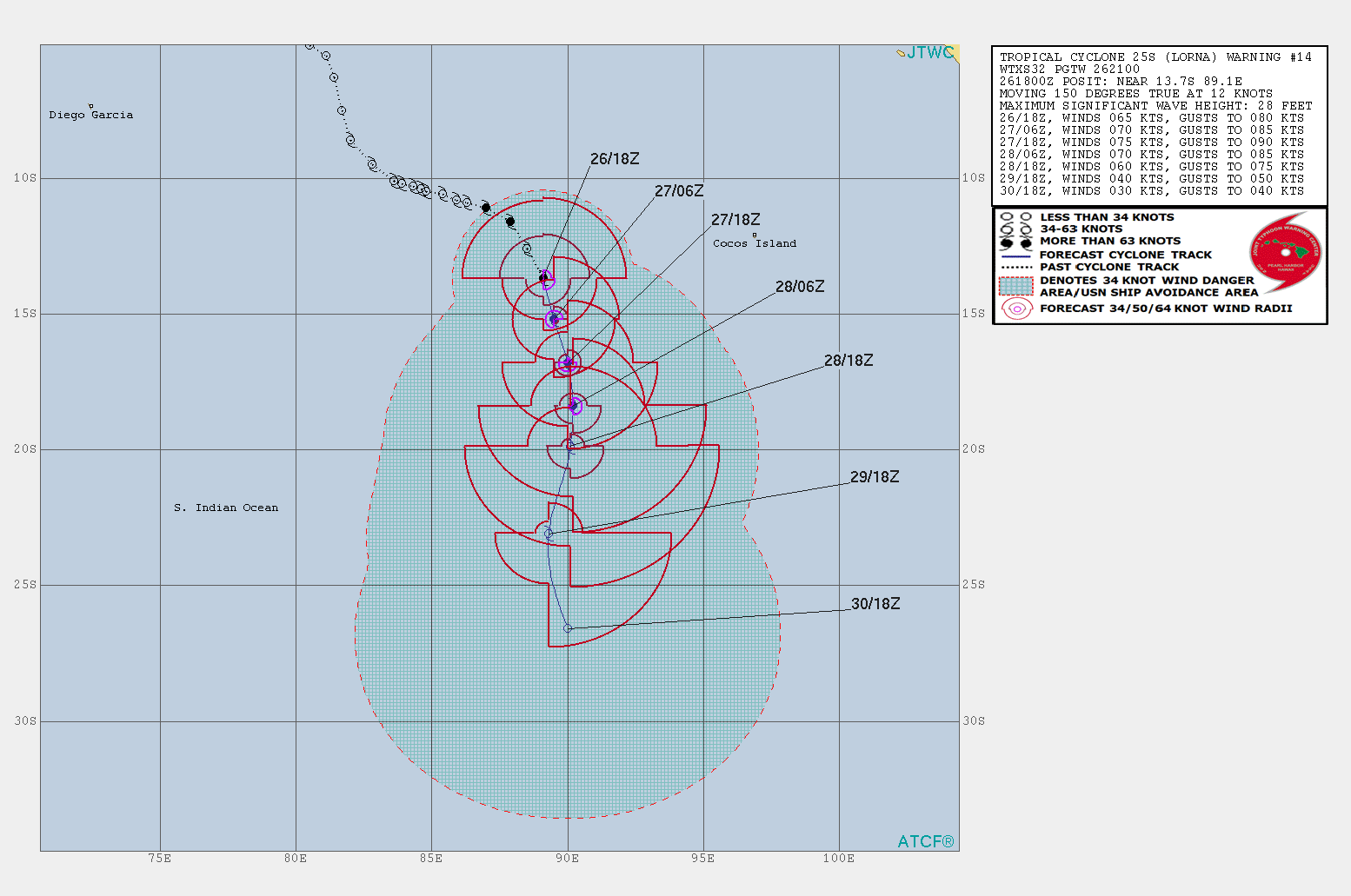WARNING 14/JTWC WARNING 14/JTWC