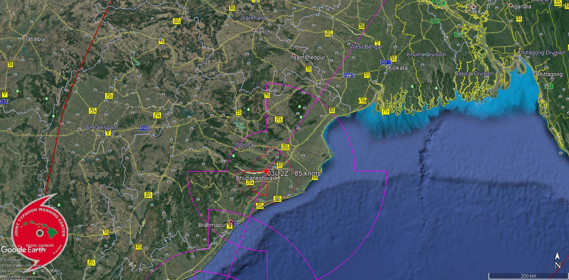 FORECAST APPROACH TO THE NORTHEAST COAST OF INDIA