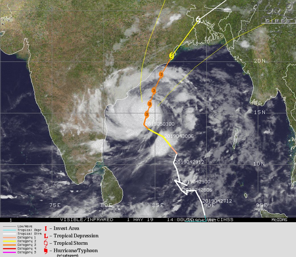 TC FANI(01B) IS A DANGEROUS CATEGORY 3 CYCLONE
