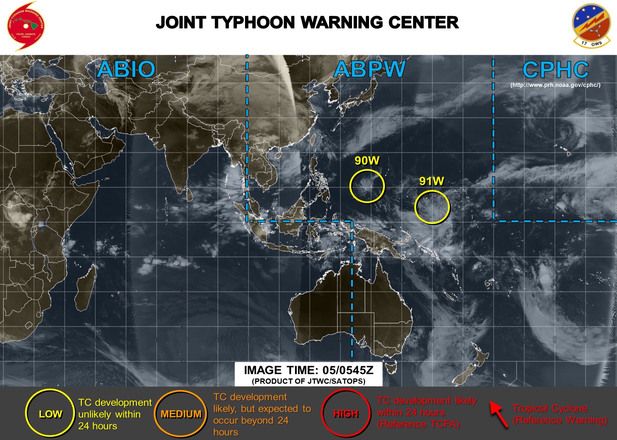 90W near Yap: little development expected. 91W southeast of Chuuk: development anticipated near next 36/48hours
