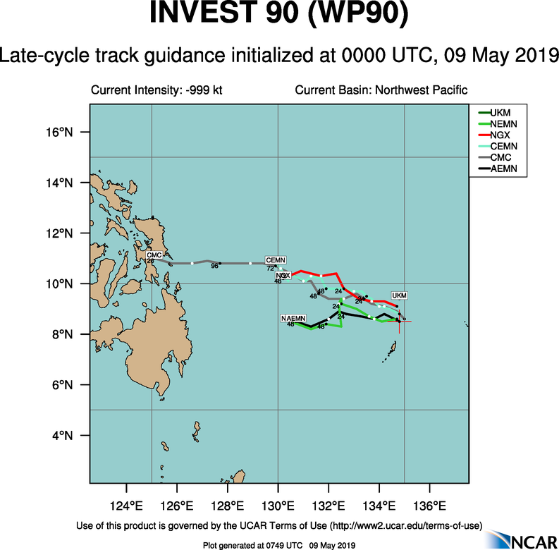 GUIDANCE(MODELS) FOR 90W