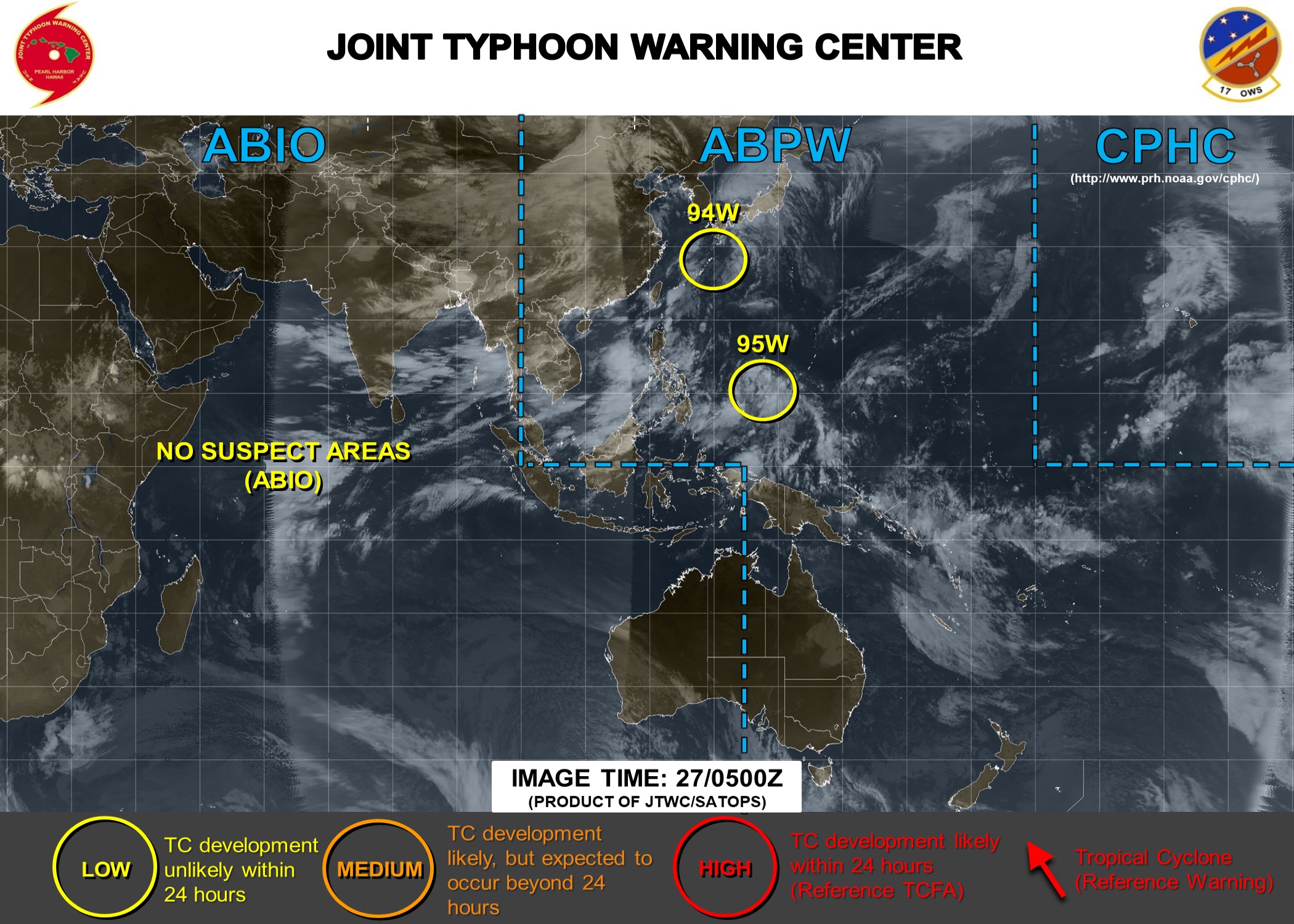 Western North Pacific: two Invest areas, none are expected to develop significantly at the moment
