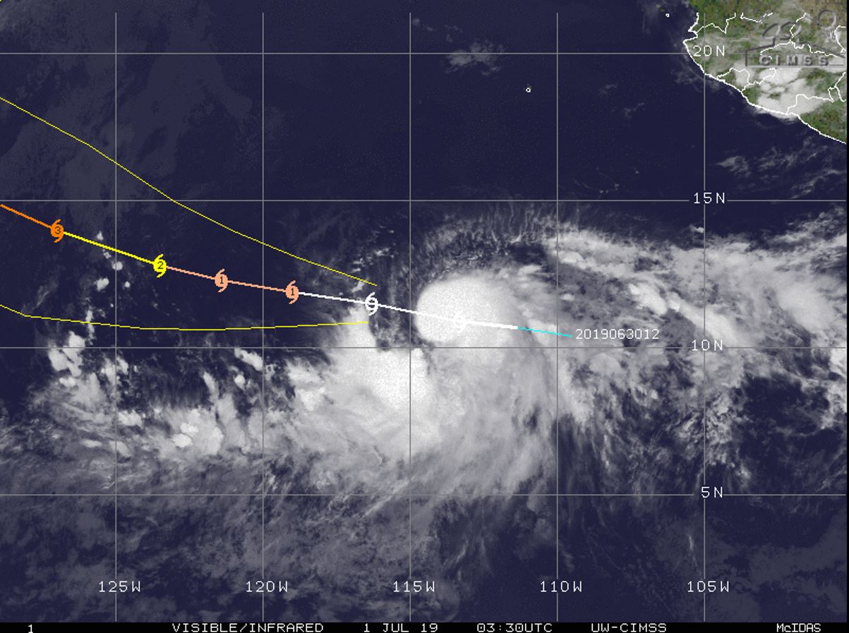 BARBARA(02E) is forecast to reach category 3 US in 72hours