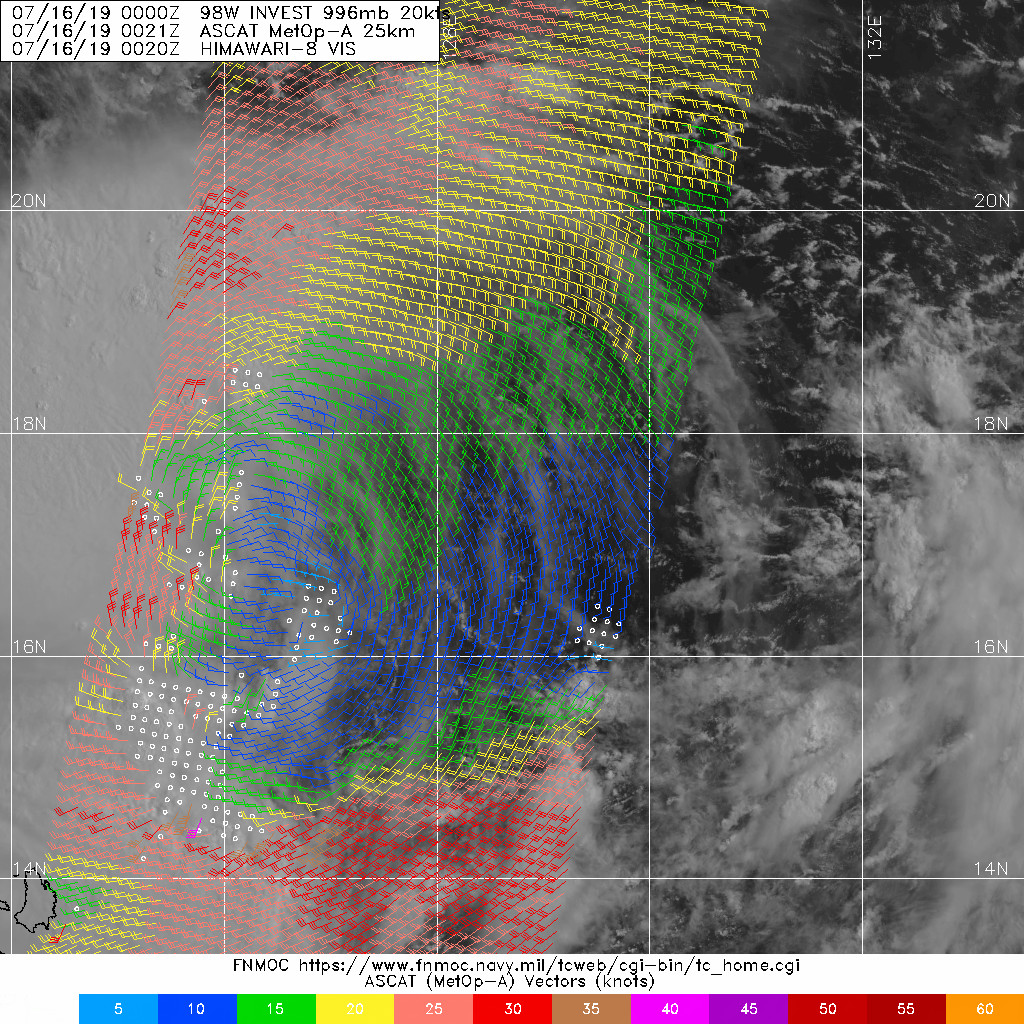 0021UTC. STRONG WINDS ARE FAR REMOVED FROM THE CENTER