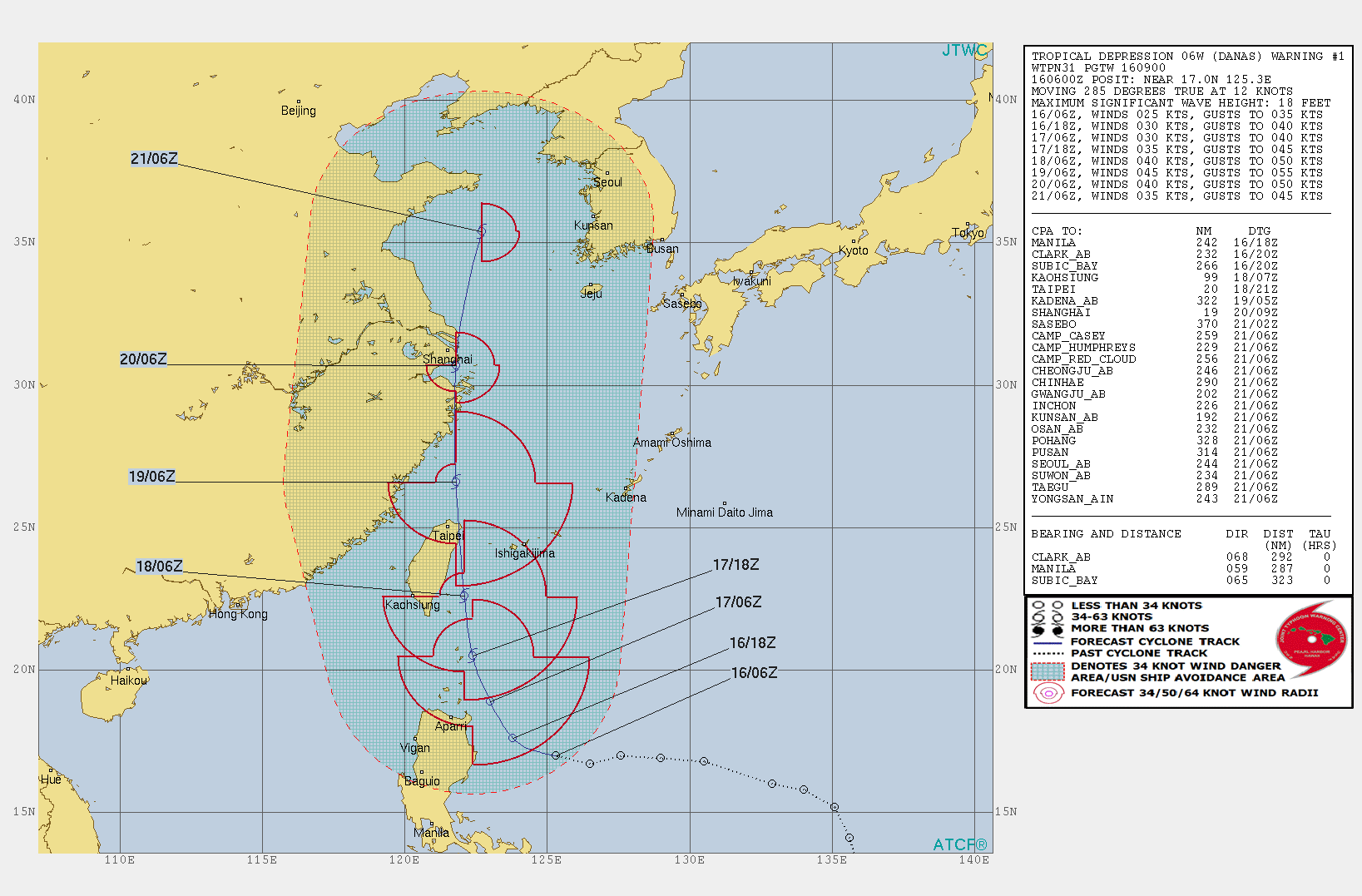 INVEST 98W is now TD 06W(DANAS), slowly intensifying