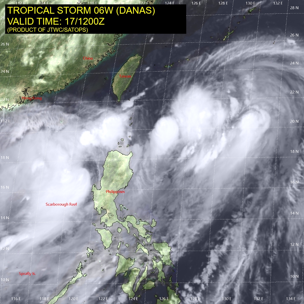 12UTC: TS DANAS(06W) AND INVEST 91W
