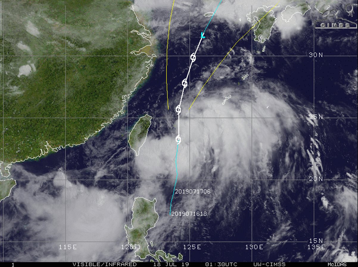 WARNING 8/JTWC. PEAK INTENSITY OF 40KNOTS FORECAST WITHIN 24HOURS.