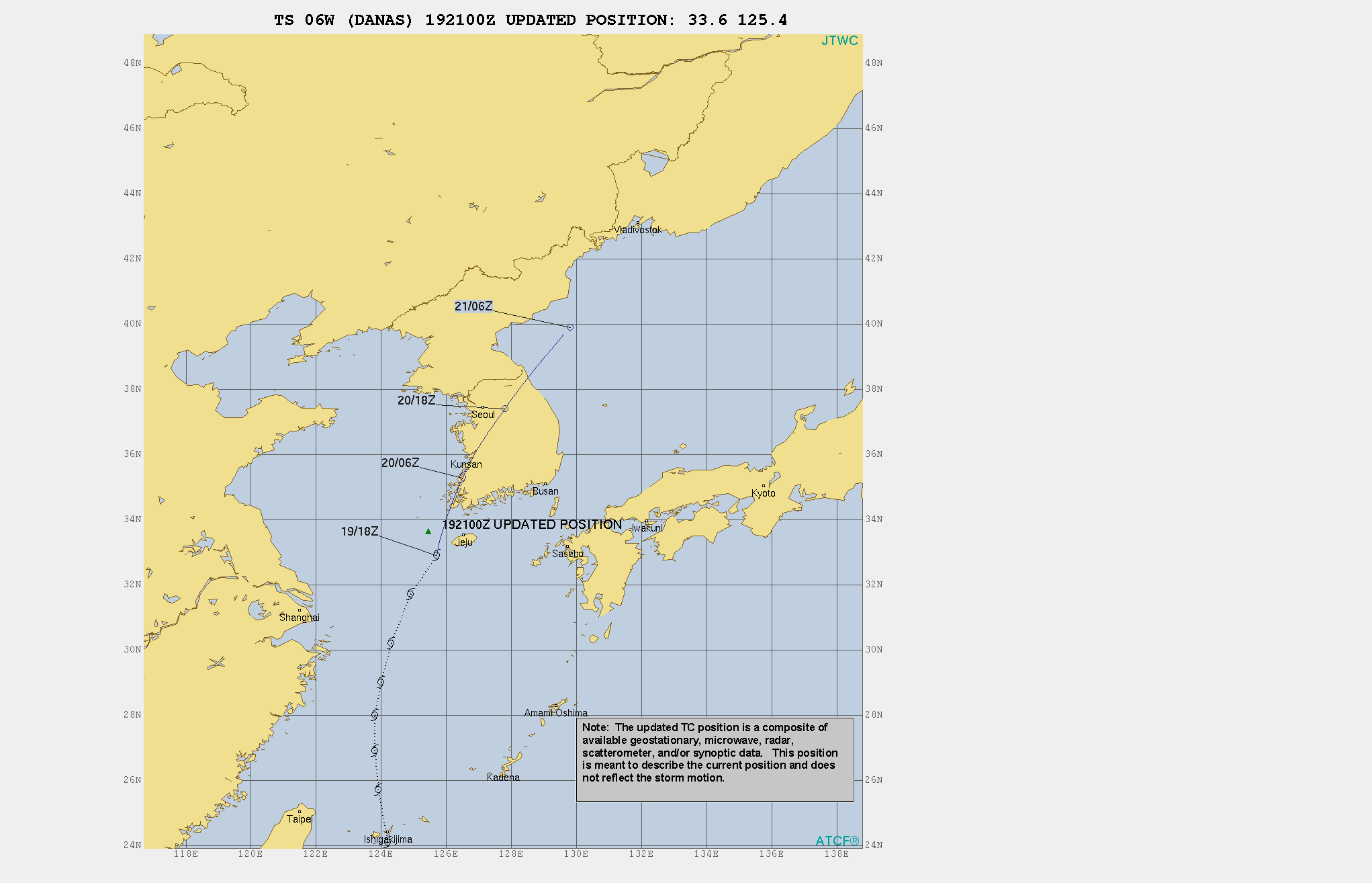 19/21UTC UPDATED POSITION