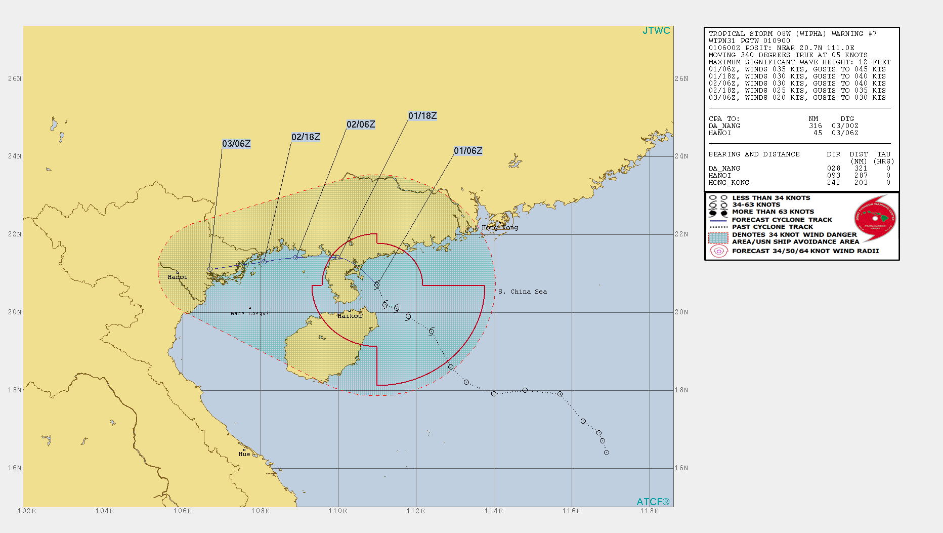 WARNING 7/JTWC. INTENSITY SET AT 35KNOTS AND UNLIKELY TO INCREASE SIGNIFICANTLY