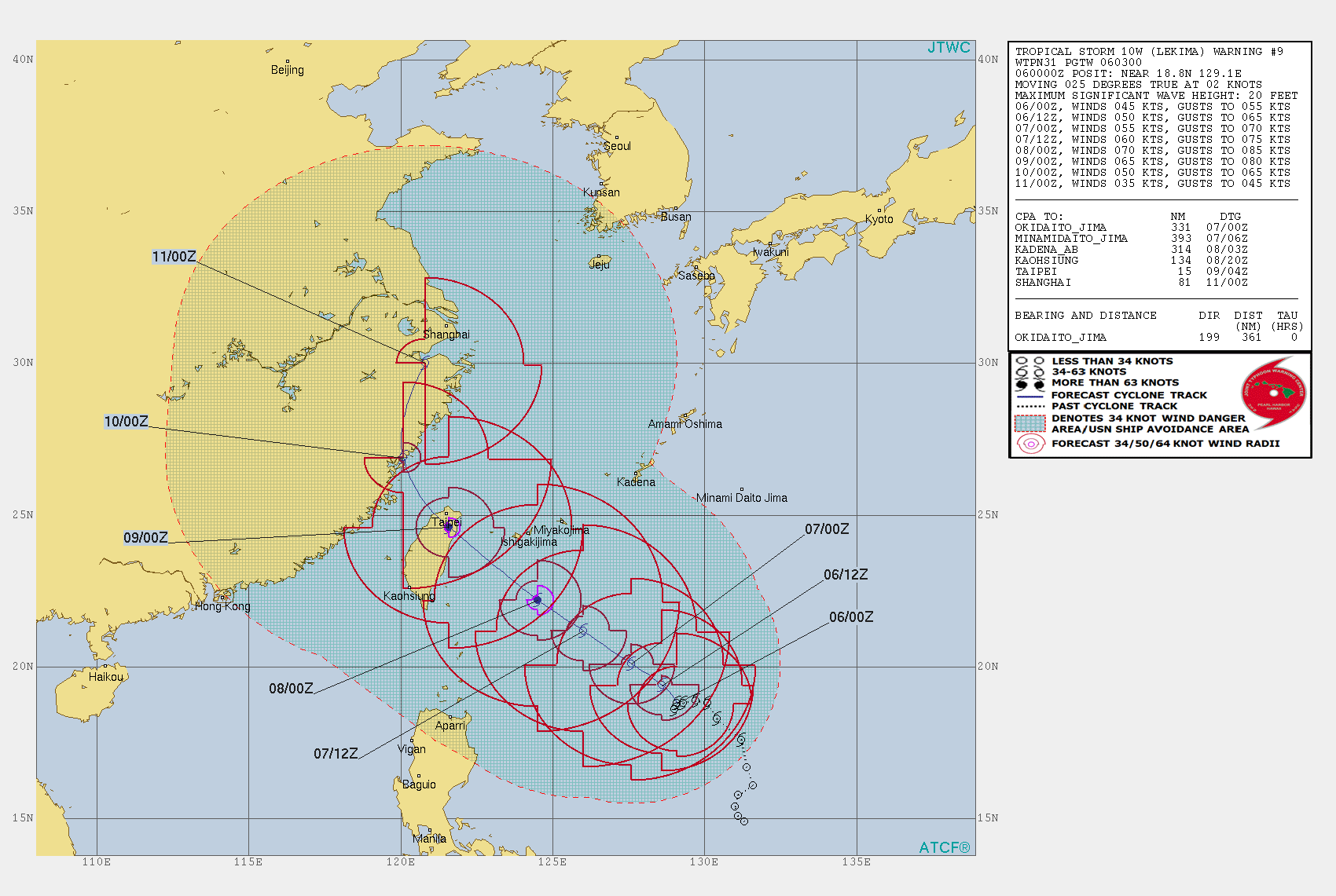 WARNING 9. LEKIMA(10W) IS ONCE AGAIN FORECAST TO REACH TYPHOON INTENSITY IN 48H.