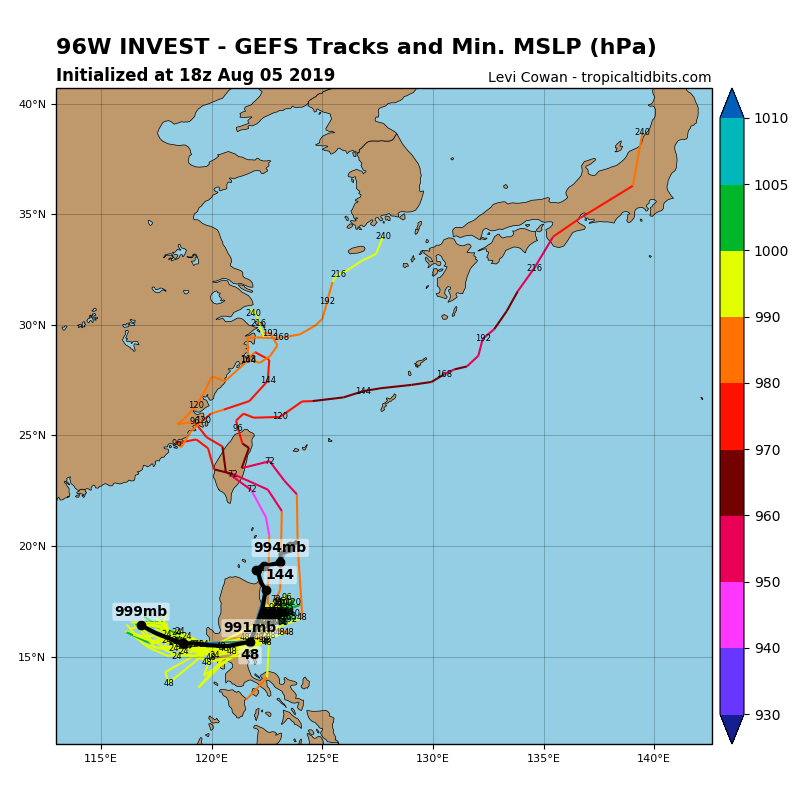 INVEST 96W: TRACK AND INTENSITY GUIDANCE